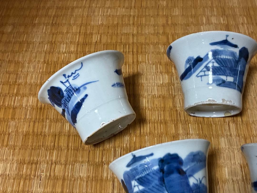古伊万里 蕎麦猪口 お猪口 ぐい呑み 五客揃い 時代物