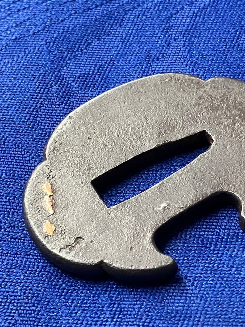 鍔　日本刀　短刀鍔　小刀鍔　金銀銅象嵌　時代物　刀　武具