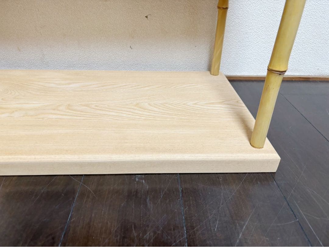 ほぼ未使用 茶道具 指物師 仙水正之作 竹台子 利休好写し 組み立式 刻印 箱無