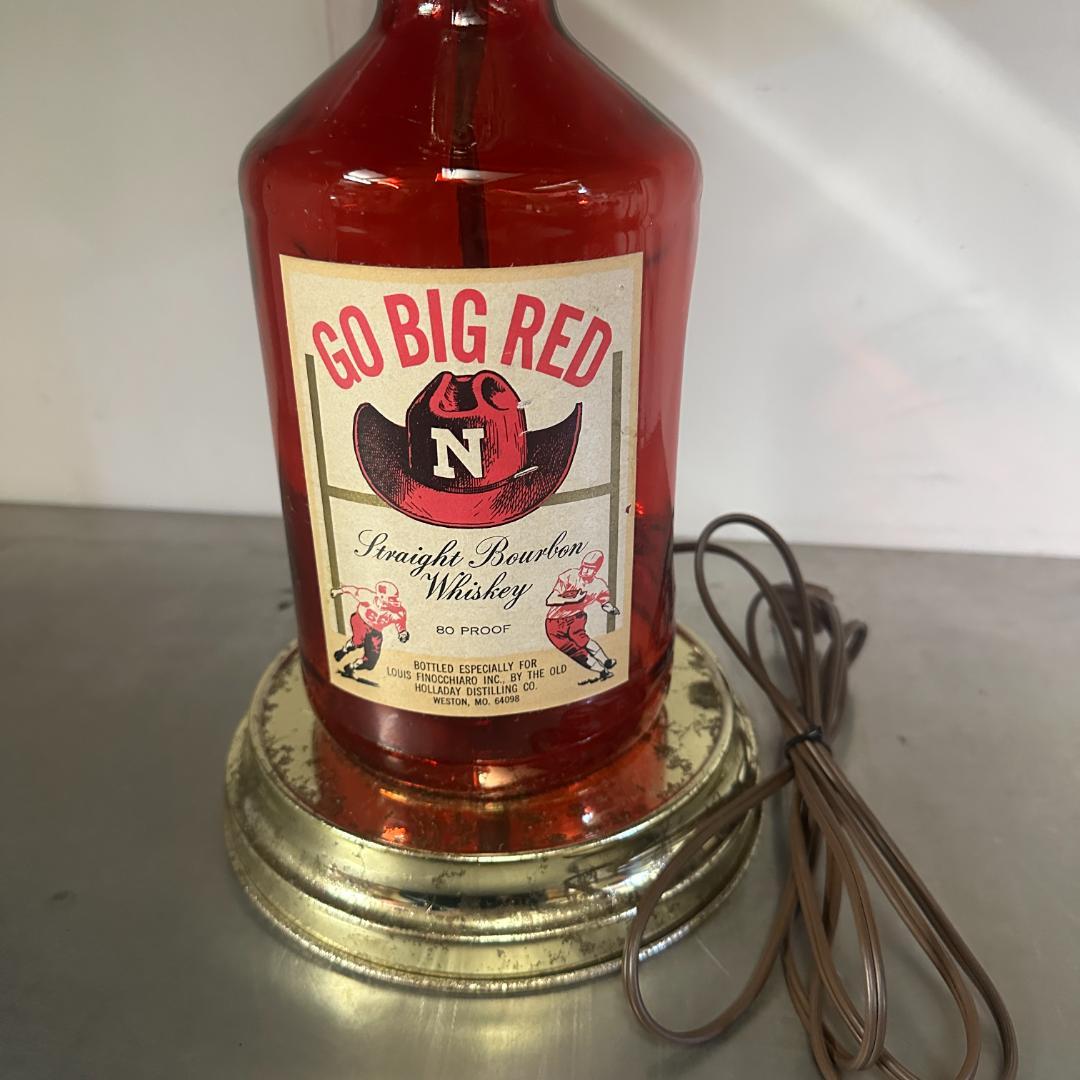 GO BIG RED ウイスキーボトルランプ ヴィンテージデスクランプUL認証品