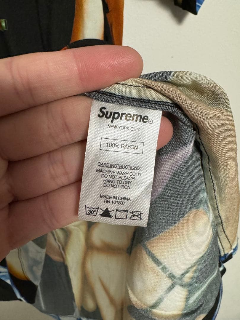 Supreme heels rayon shirt レーヨン シャツ L 登坂