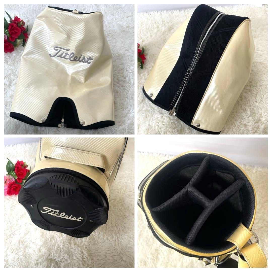 【格安出品】タイトリスト カート型 大型 キャディバッグ ベージュ フード付き