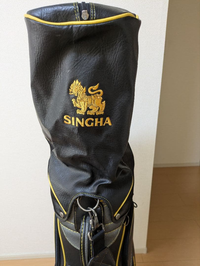 SINGHA キャディバッグ 黒/黄色