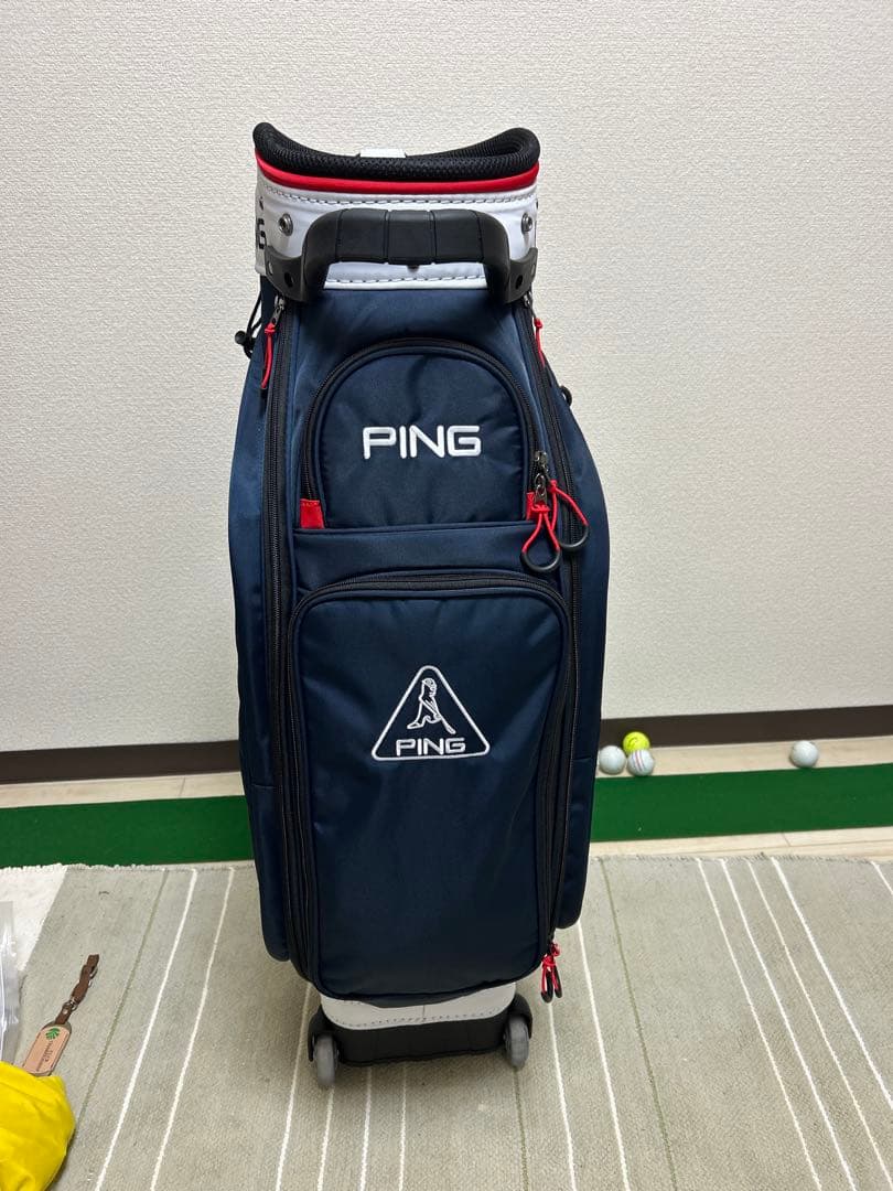 キャリー付き　PING キャディーバック　トリコロール　メンズ