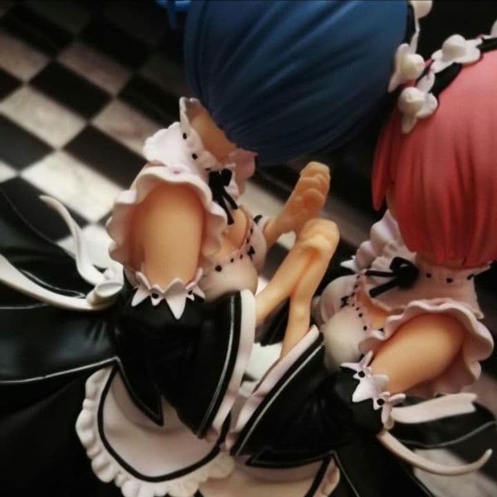 希少 鶴の館 ガレージキット 完成品 レム ラム Re:ゼロから始める異世界生活