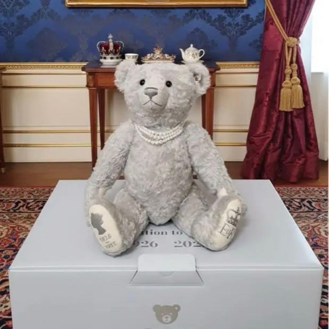 【極美品】シュタイフ エリザベス女王 追悼限定 テディベア 箱付き