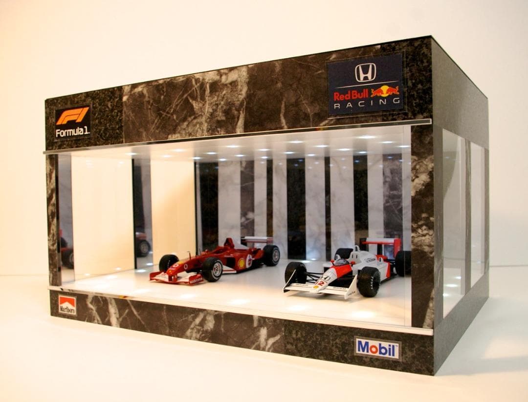 モネ1/18展示可・W&B・ディスプレーBOX/LED40灯・ネオジオラマ