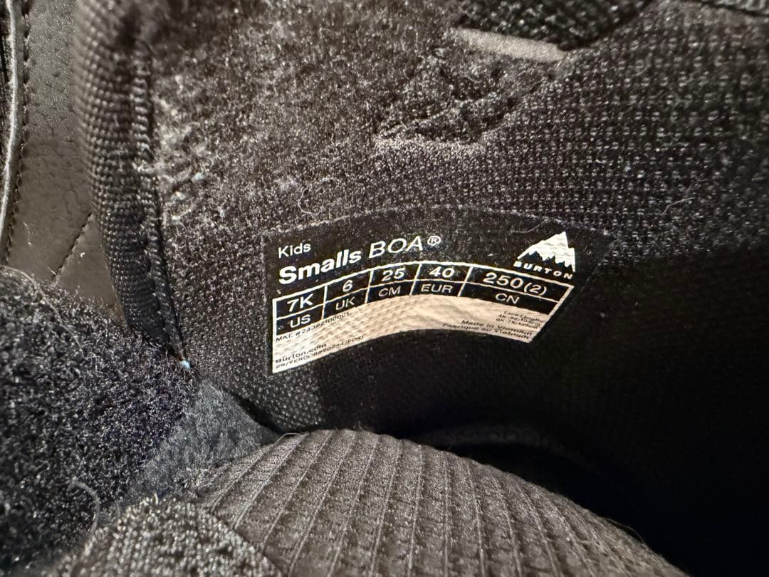Burton 子ども用 スノーボードブーツ ブラック SMALLS 25cm