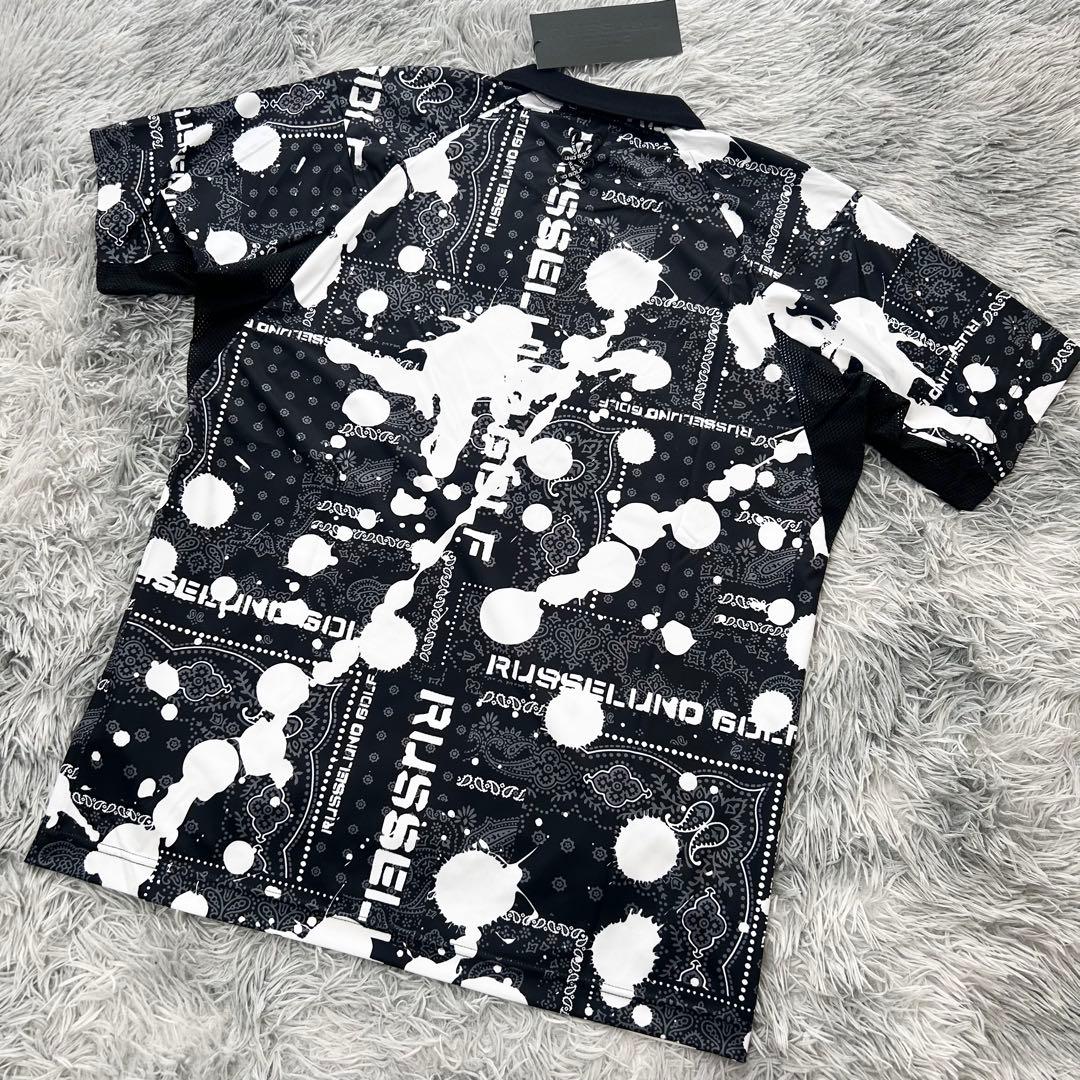 新品　ラッセルノ　セットアップ　ハーフパンツ　ハーフジップシャツ　ブラック　4