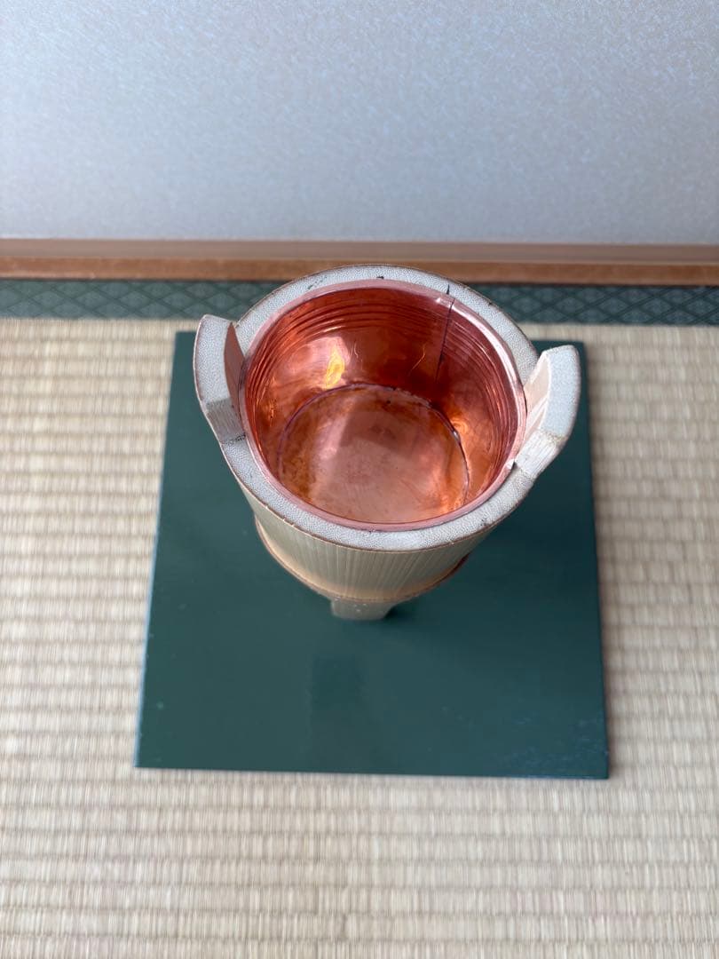 68 鼎　かなえ　寸胴　花器　華道具　竹製　池坊　生け花　格花　水仙