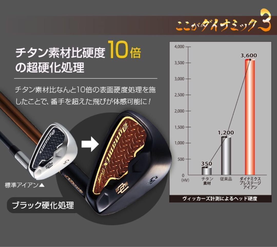 【新品6本】★2番手飛ぶ最高峰★　ダイナミクス プレステージアイアン 5〜PW