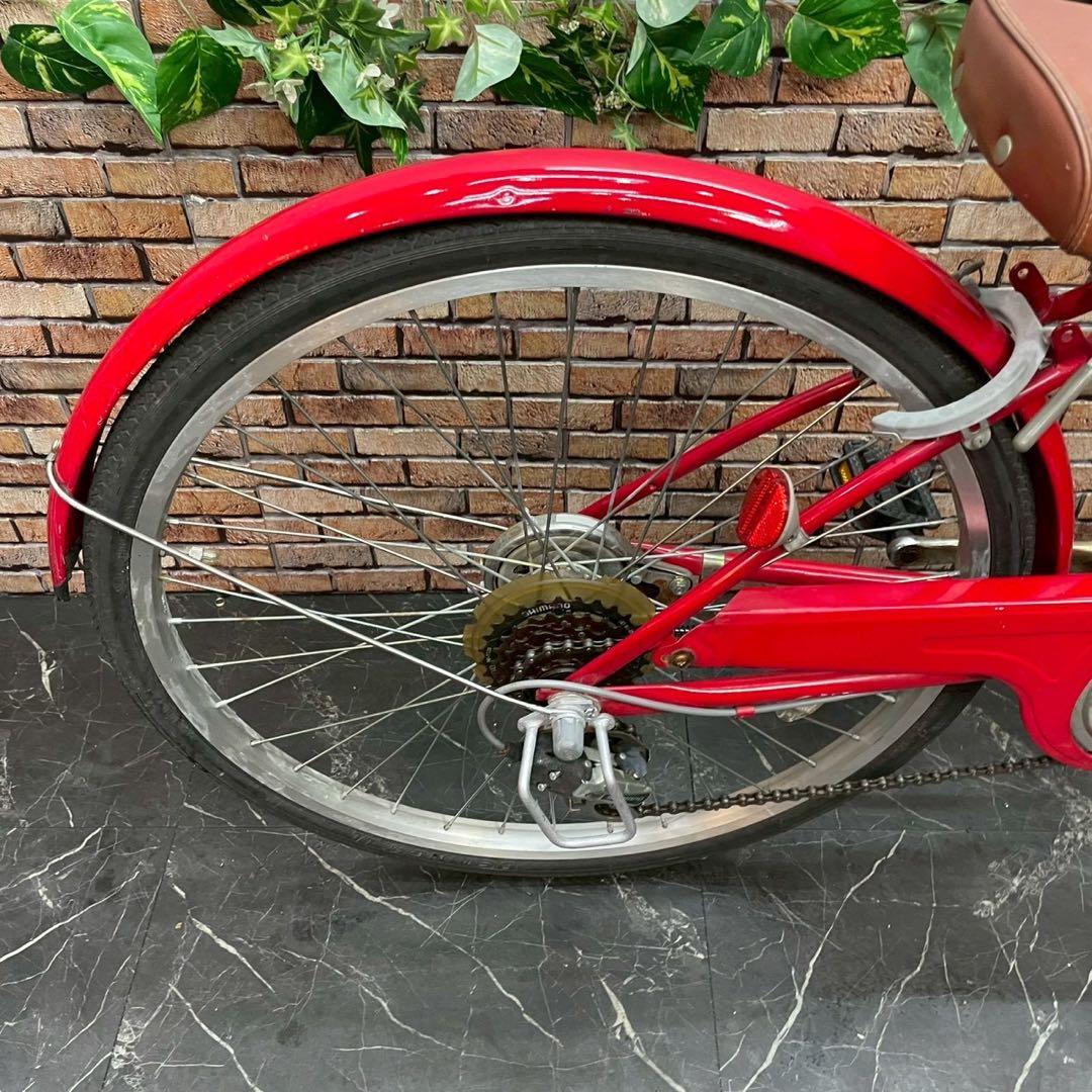 【94】子供用自転車 子供車 POGGIALI レッド 24インチ 変速付き