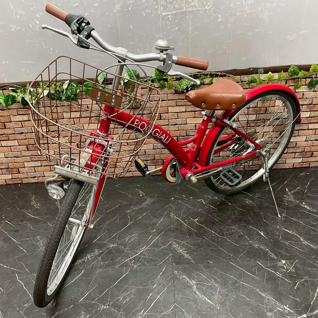【94】子供用自転車 子供車 POGGIALI レッド 24インチ 変速付き