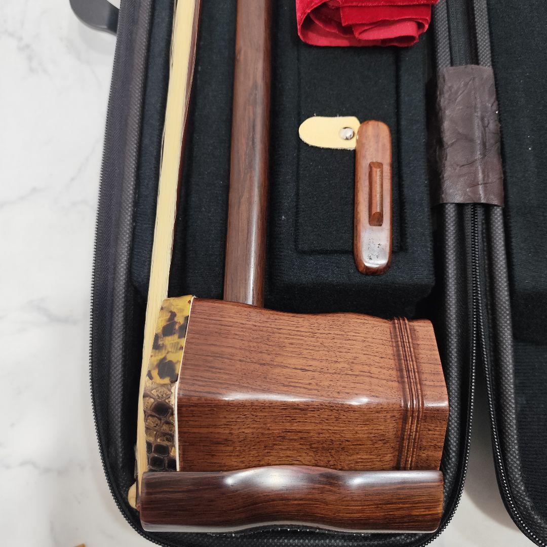 二胡 名師堂 紅木精品 練習用 ニシキヘビ皮 萬其興製 弦楽器 中国