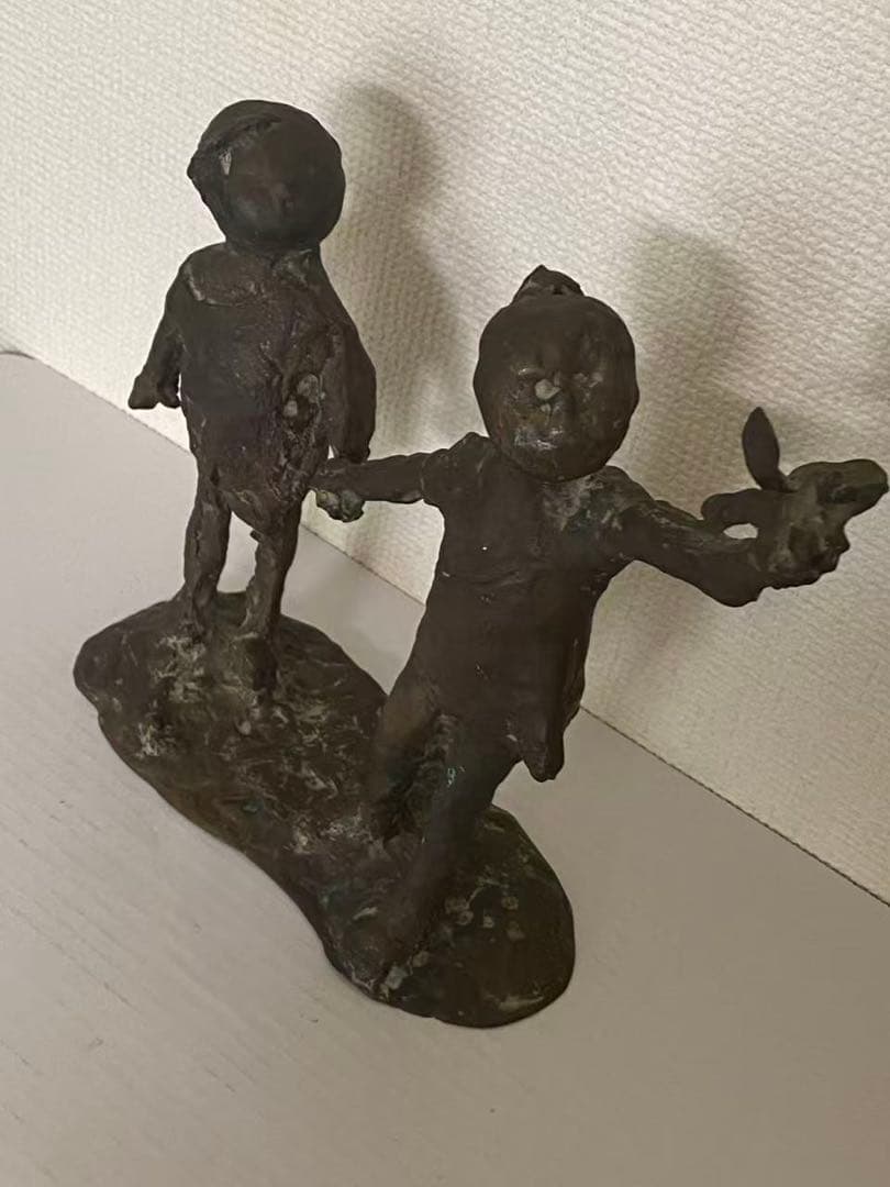 銅像 置物 レトロ 年代不明 現壮品