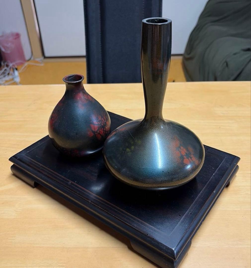 花器 花瓶 一輪挿し 金属製 2セット