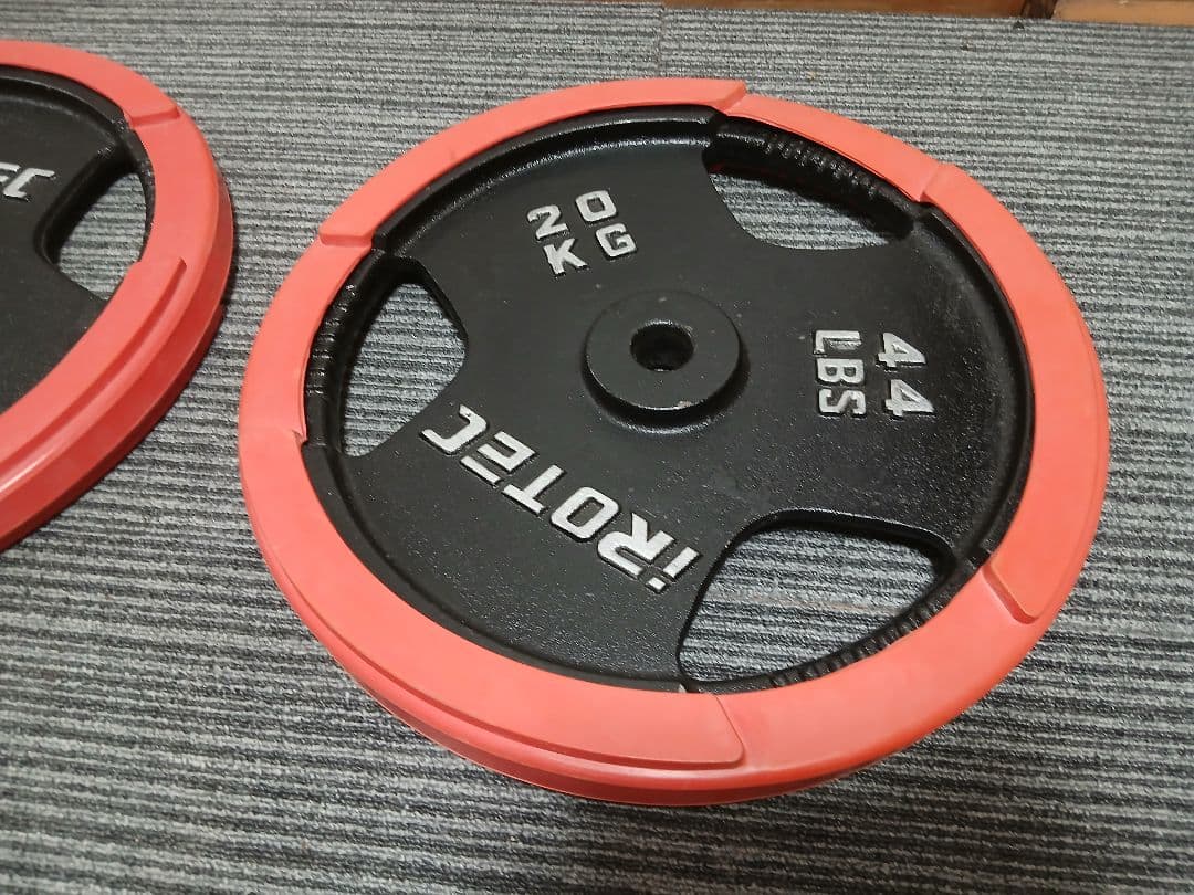 ① iROTEC ダンベルプレート 20kg x 1枚
