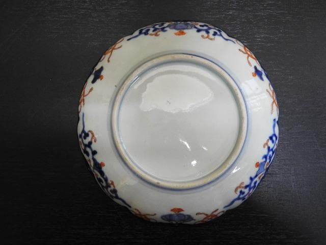 伊万里　色絵輪花皿　MA277