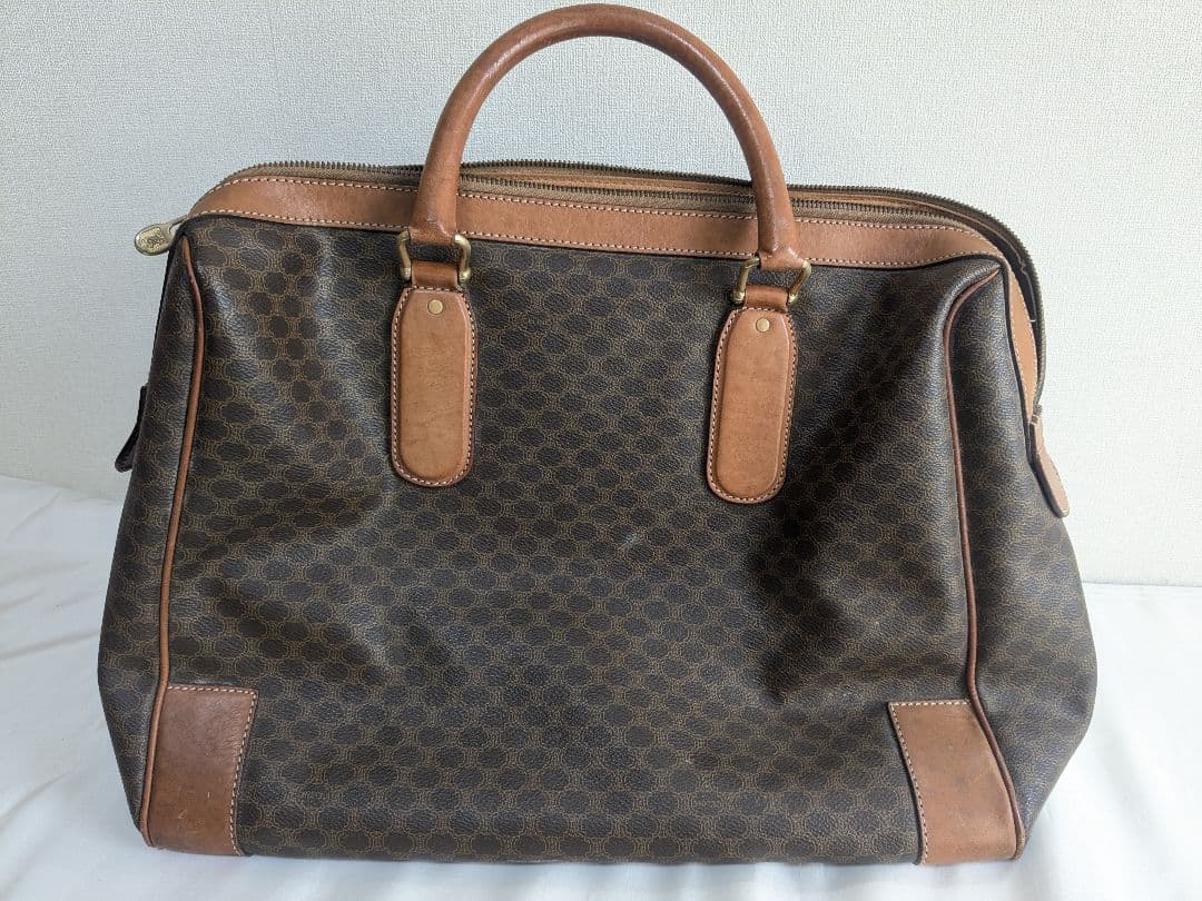 CELINE マカダム柄 総柄 ボストンバッグ 旅行バッグ ヴィンテージ
