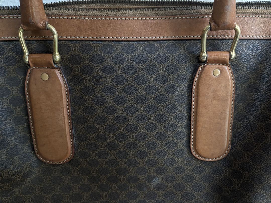CELINE マカダム柄 総柄 ボストンバッグ 旅行バッグ ヴィンテージ