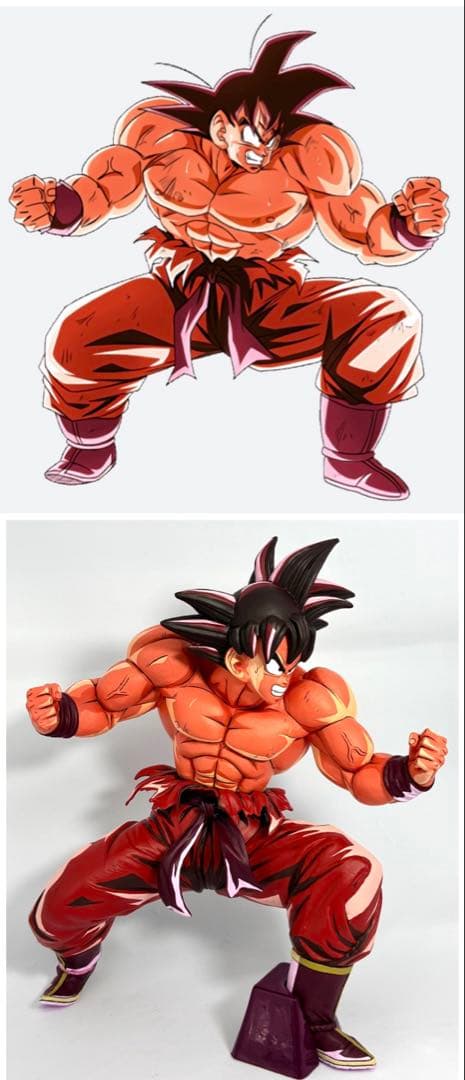 孫悟空　フィギュア　リペイント　界王拳　2次元