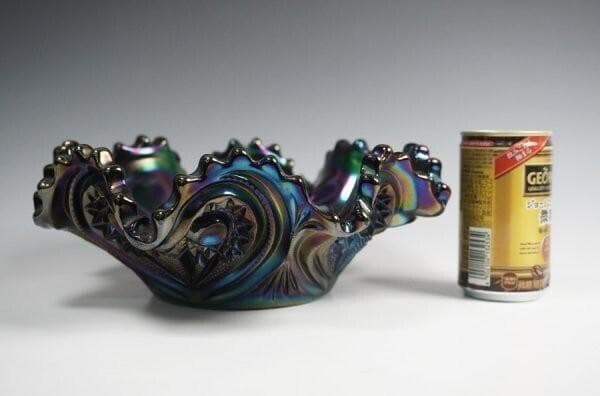 Carnival Glass カーニバルガラス ボール オーロラ パープル
