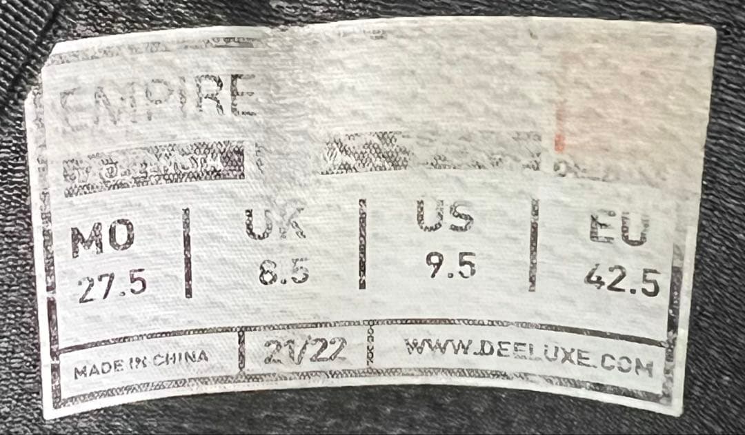 【即日発送】DEELUXE EMPIRE 27.5cm 21-22モデル