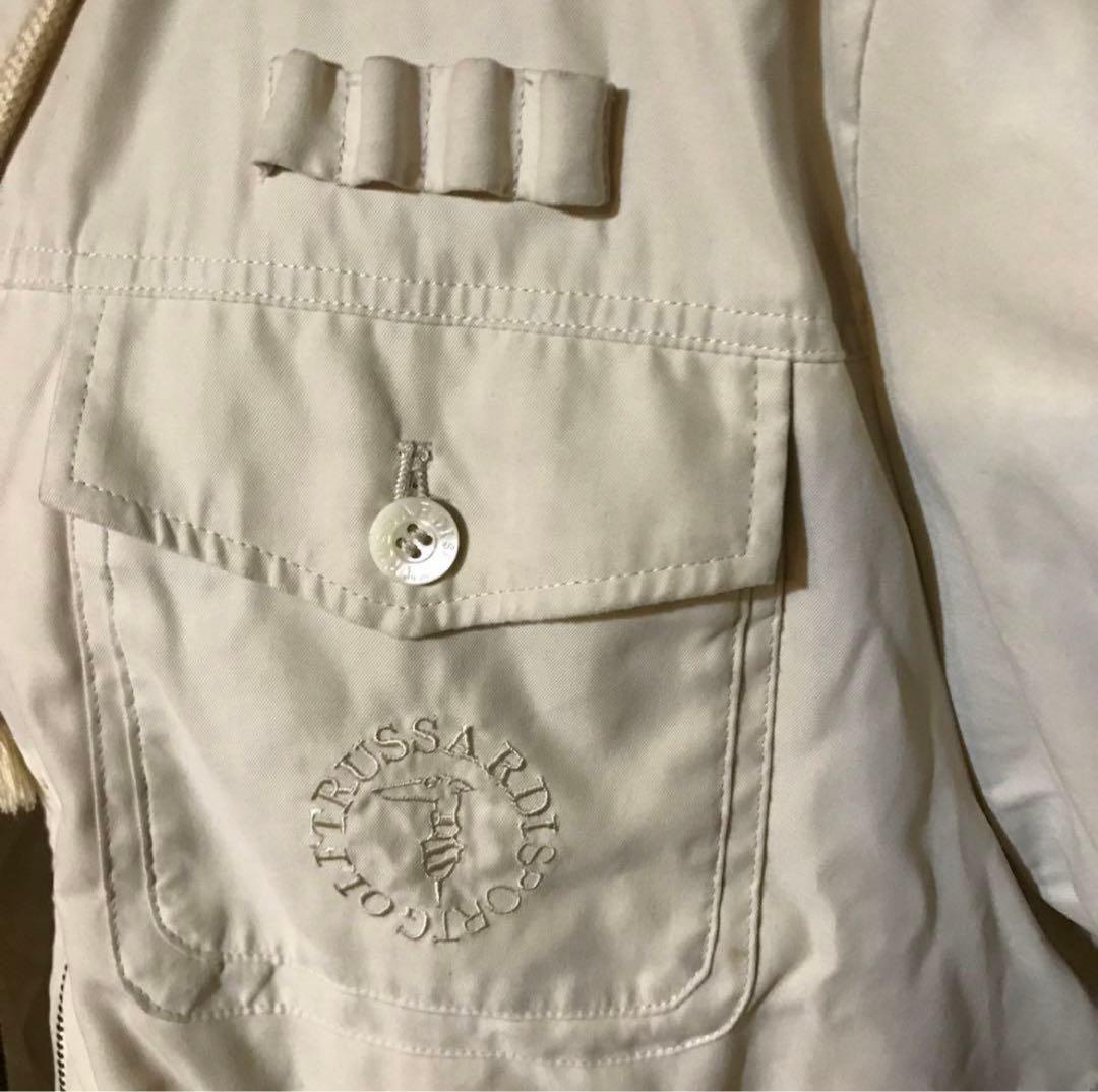 最高級 TRUSSARDI GOLF ブルゾン L 柔らか極上生地 フード着脱可