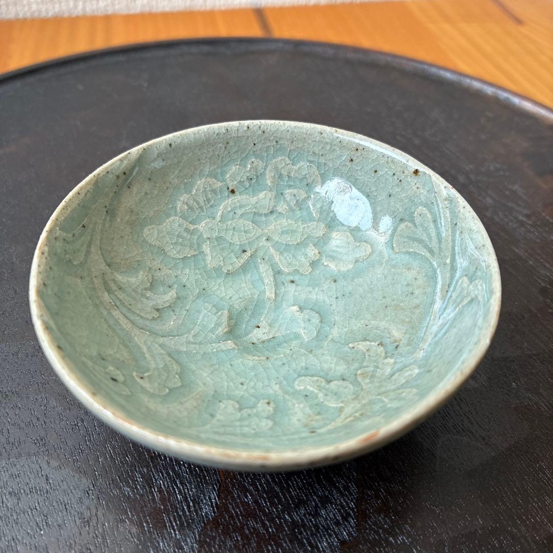 古松淳志 青磁陽刻盃 酒器