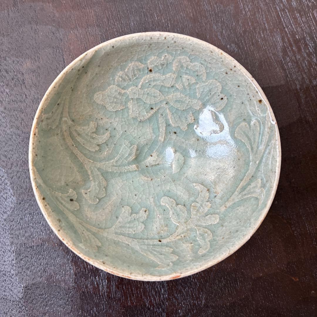 古松淳志 青磁陽刻盃 酒器