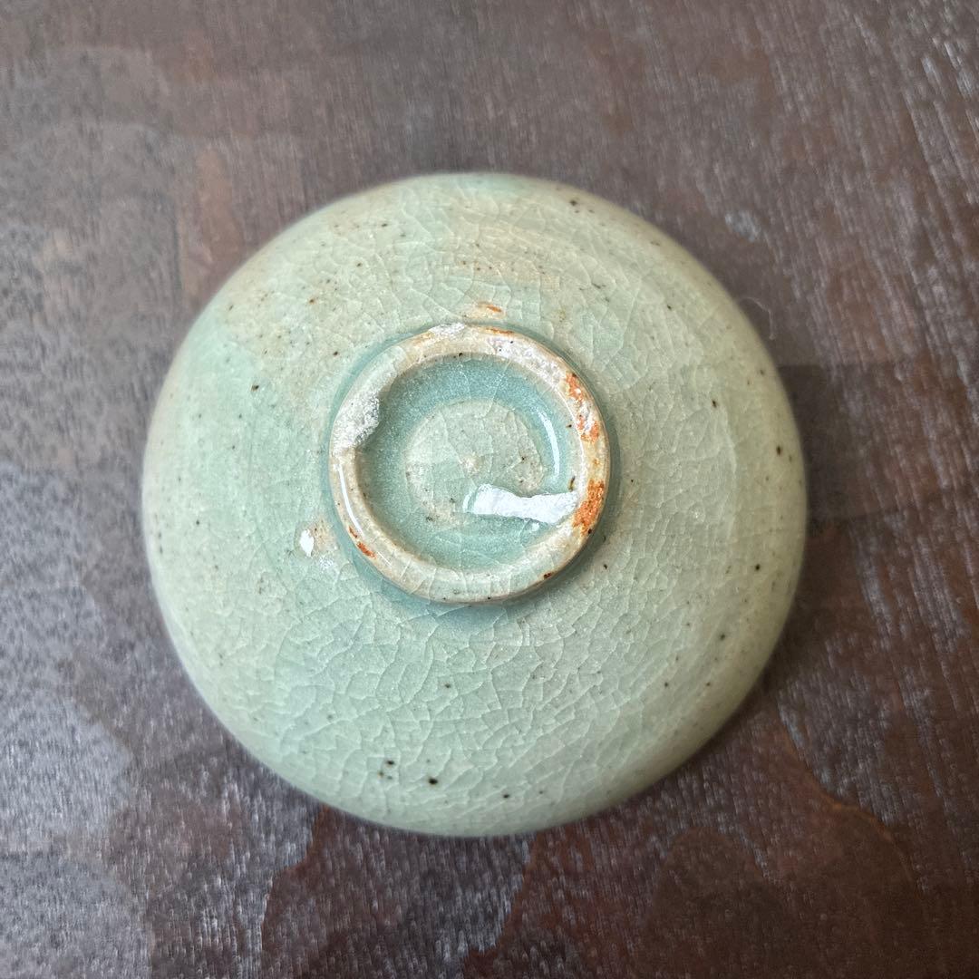 古松淳志 青磁陽刻盃 酒器
