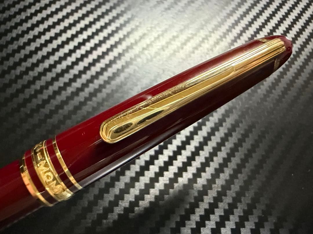 美品 モンブラン マイスターシュテュック 144 ボルドー 全金 F 万年筆