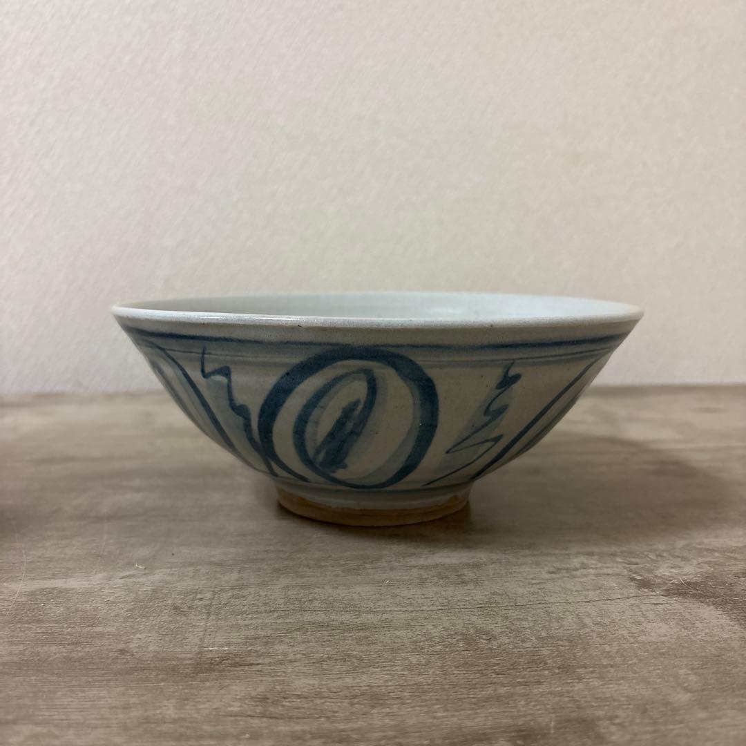 呉須繪　鉢　新井謹也（号 孚鮮そせん）　未使用　京焼　時代物