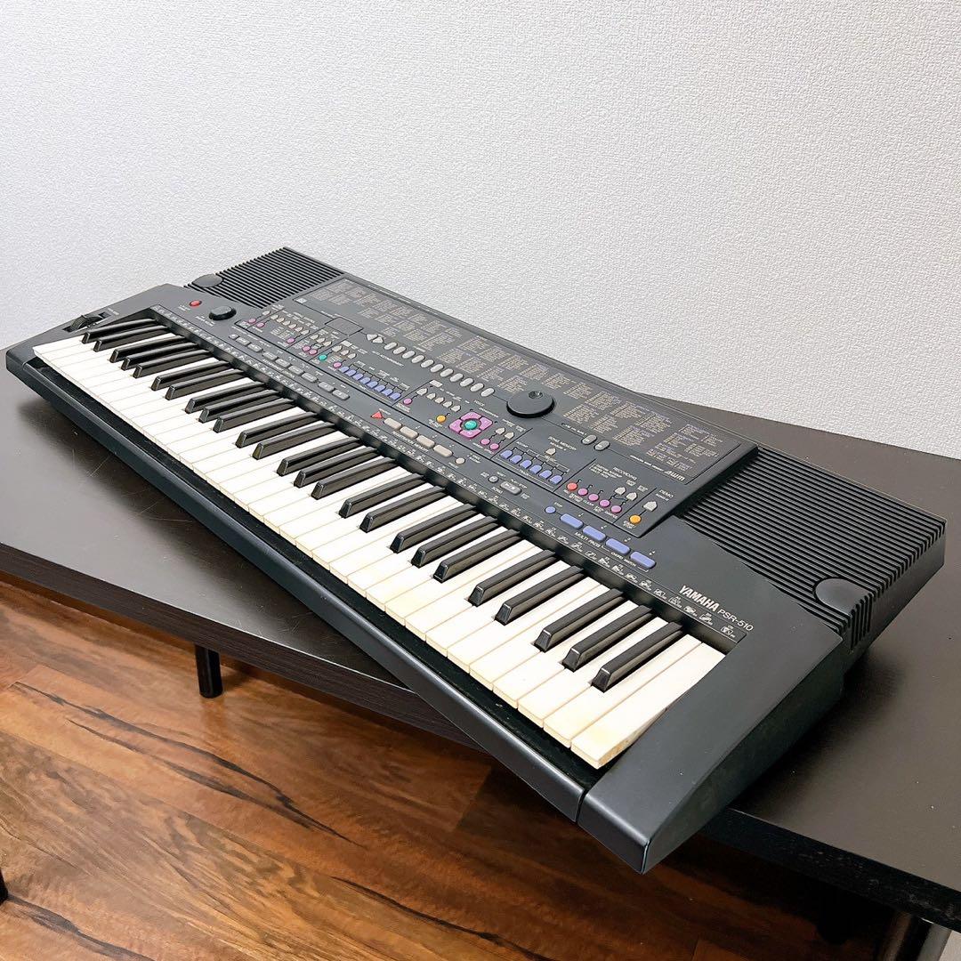YAMAHA 電子キーボード PSR-510 譜面台ペダル2種アダプター付完動品