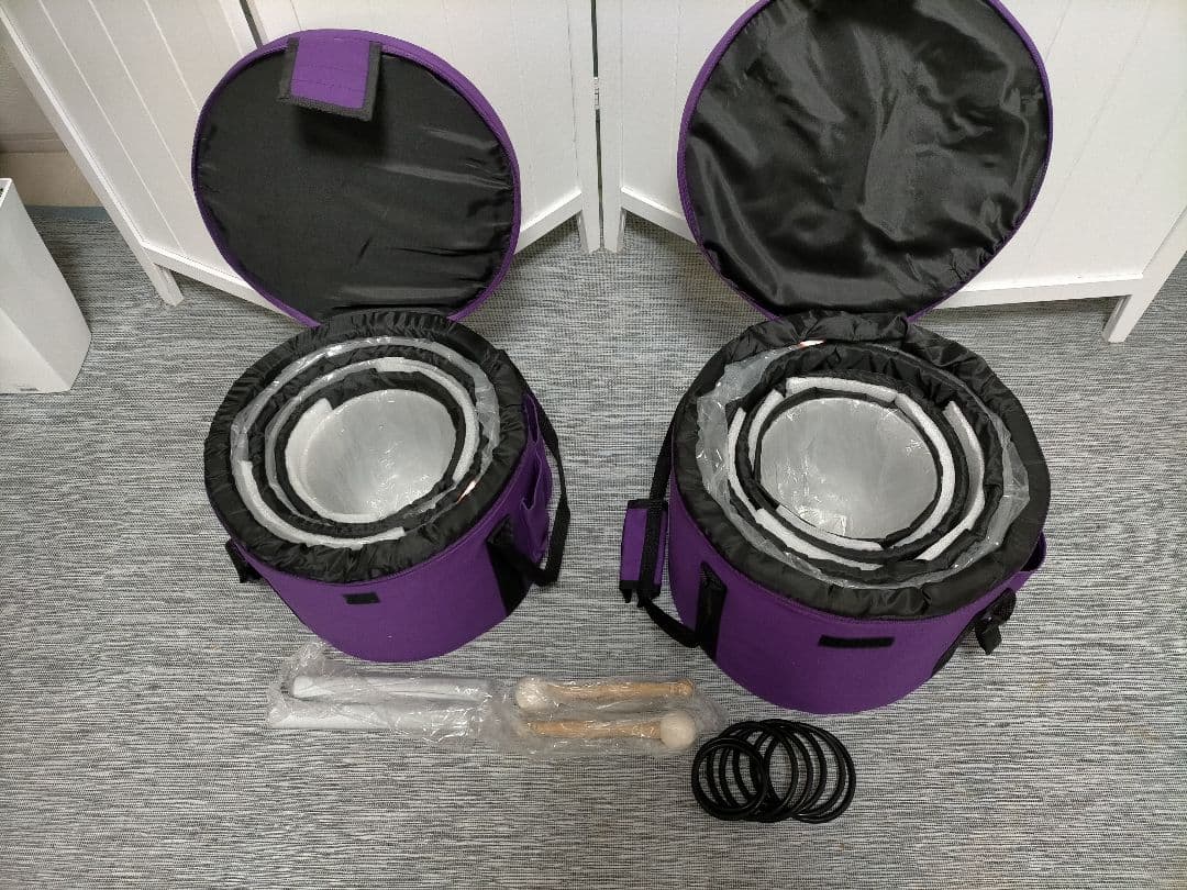 【新品・432hz】クリスタルボウル 7チャクラセット（モデル③） ケース付き