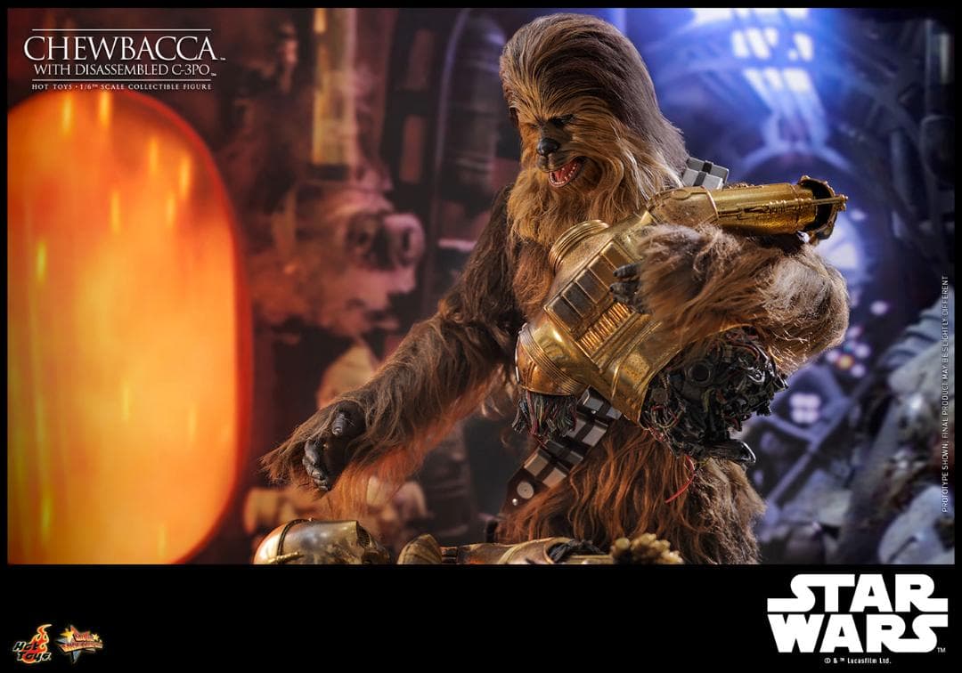 ホットトイズ 1/6 チューバッカ ＆ C-3PO (分解) MMS766