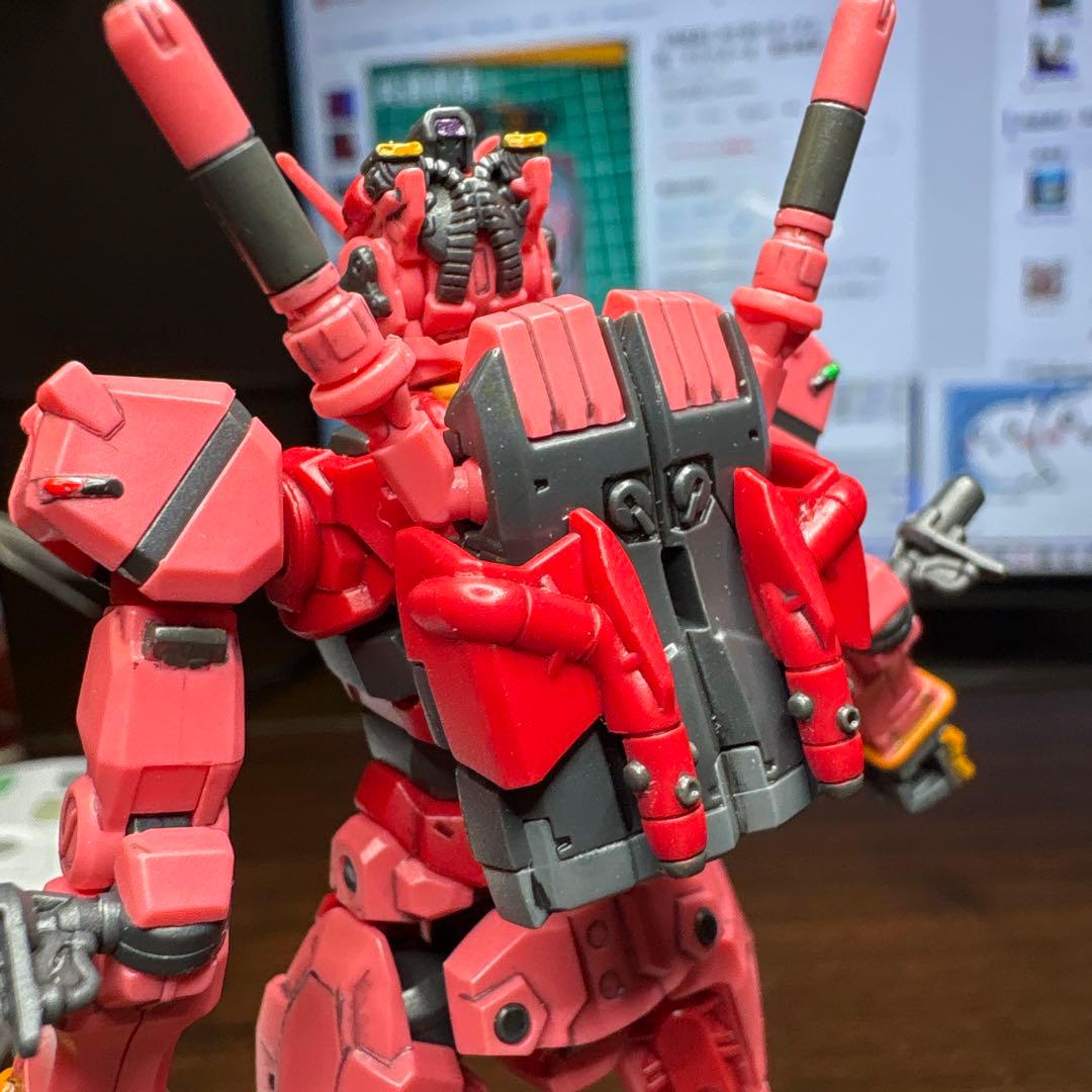 【完成品】HG セイラ専用塗装　軽キャノン改　と　HG赤いガンダム　ザクバズーカ
