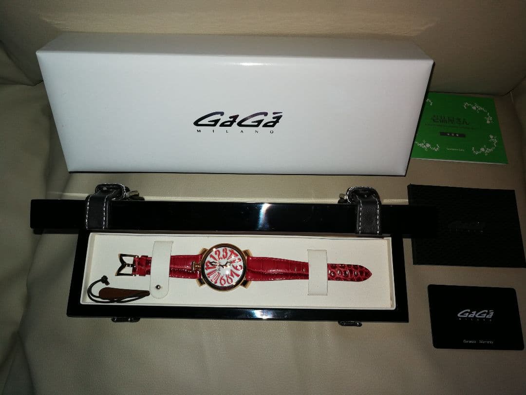 正規品　ガガミラノ GaGa MILANO　マヌアーレ40MM　ゴールド×レッド