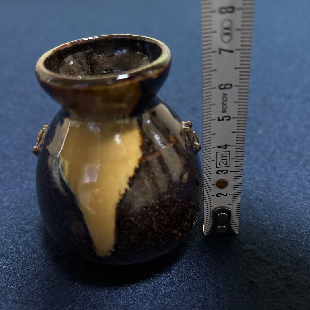 茶道具　茶入(仕覆付き) 侘助写　淡海膳所　陽炎園製