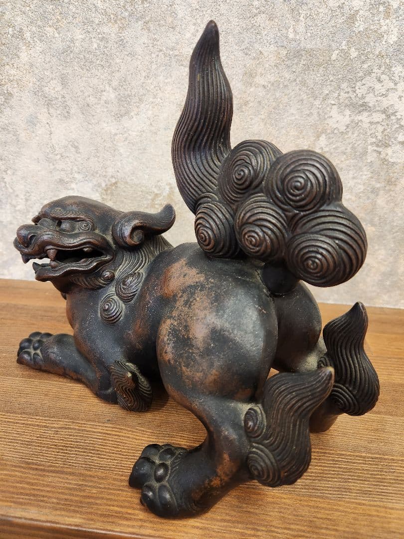 狛犬　獅子　備前焼　古備前　骨董品　置物　インテリア