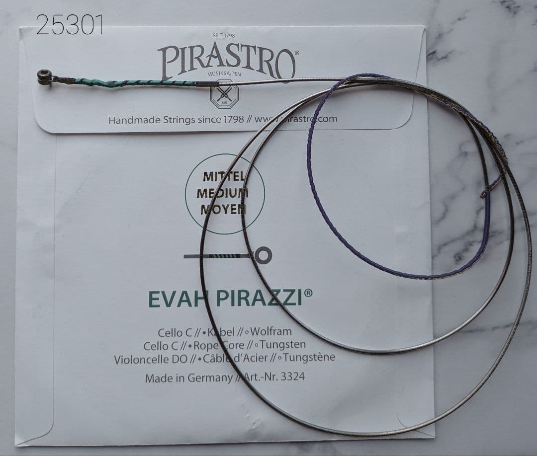 【中古チェロ弦】evah pirazzi /エヴァ・ピラッツィ C線 3324