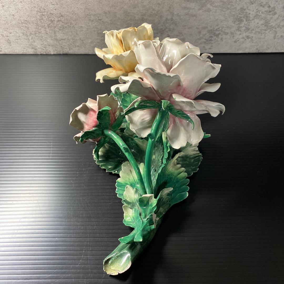 カポディモンテ　イタリア　陶花　アンティーク