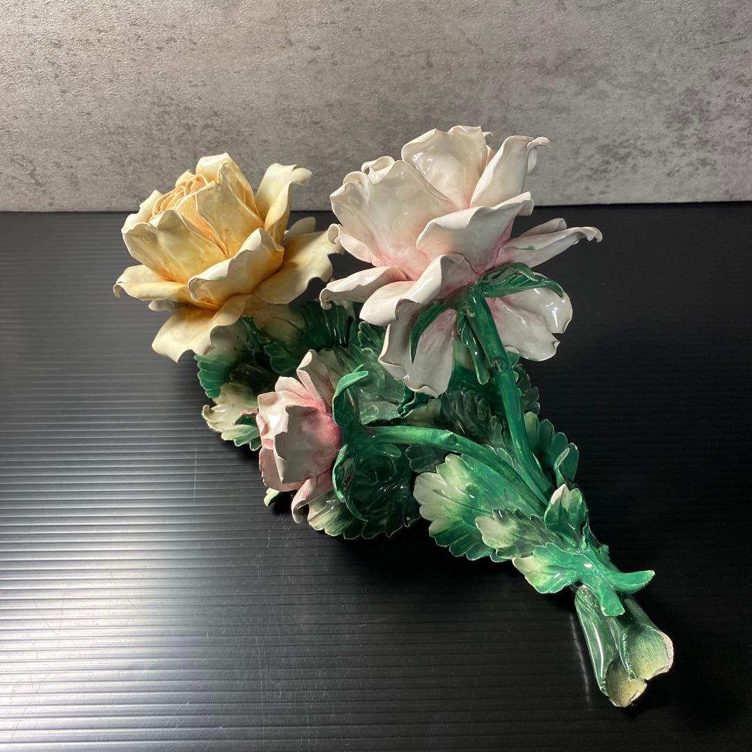 カポディモンテ　イタリア　陶花　アンティーク