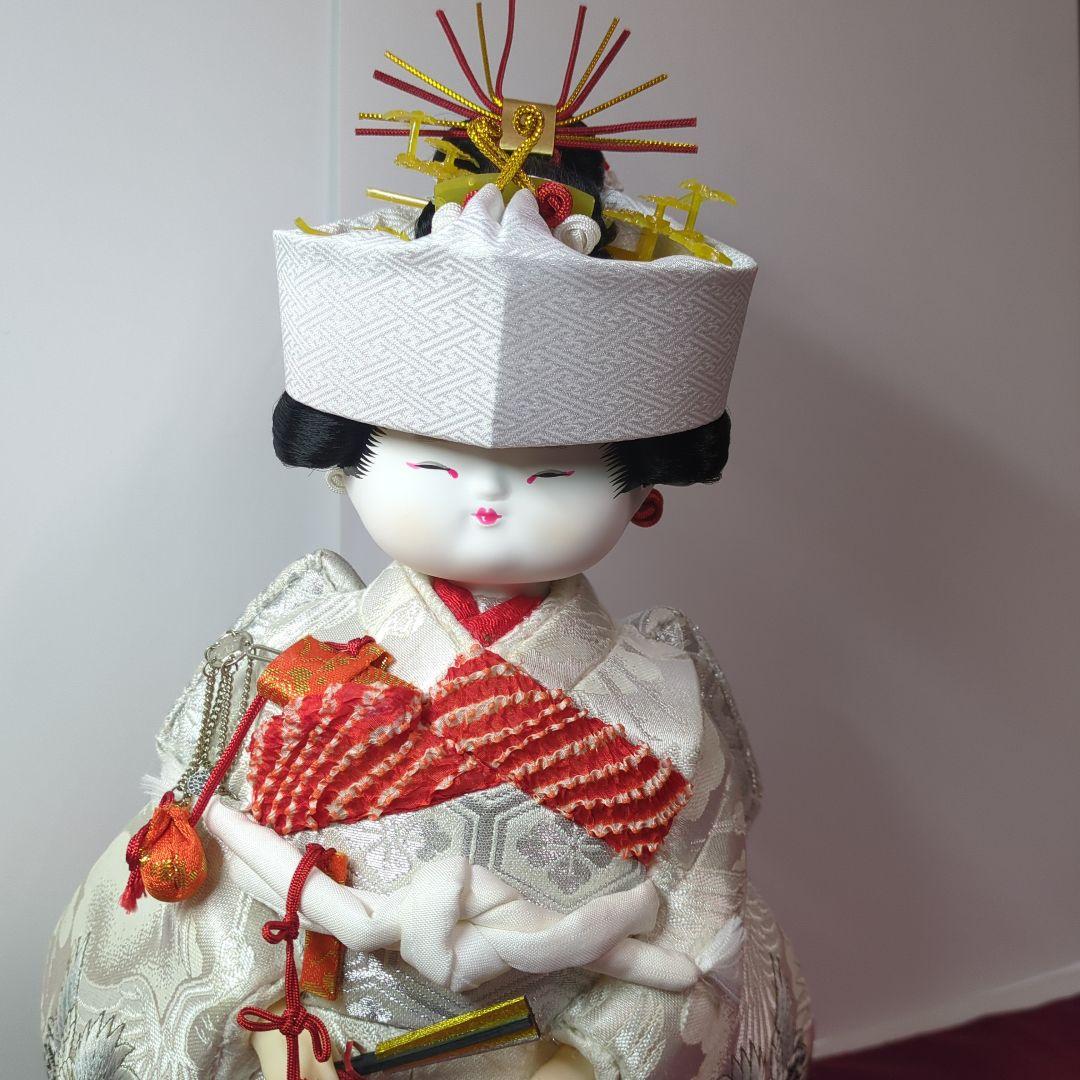 花嫁さん　木目込人形　 白赤衣装