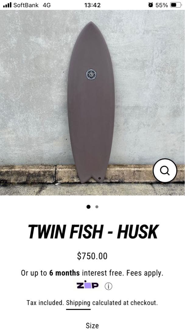 element surfboard Twin Fish 6’0 EPS