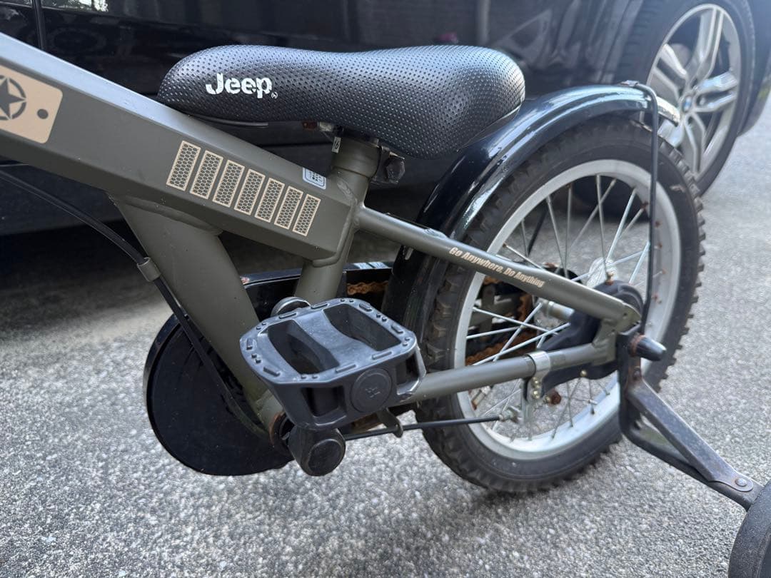 Jeep キッズバイク 16インチ JE-16G｜2022年2月購入サビあり／