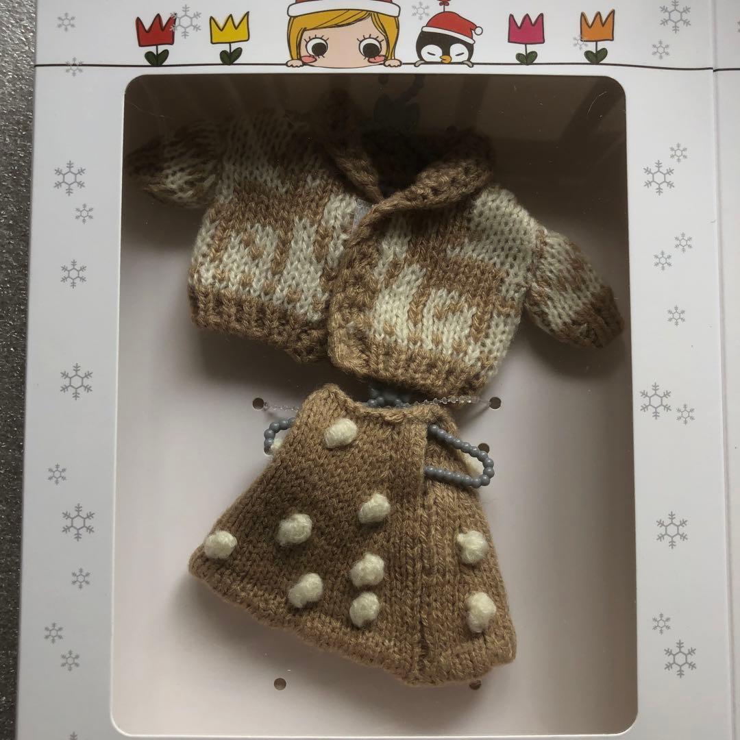 イルメール クリスマス 限定 カウチンニット×ドットワンピ ニット帽×ダッフル