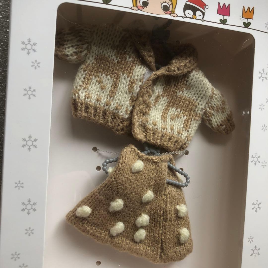 イルメール クリスマス 限定 カウチンニット×ドットワンピ ニット帽×ダッフル