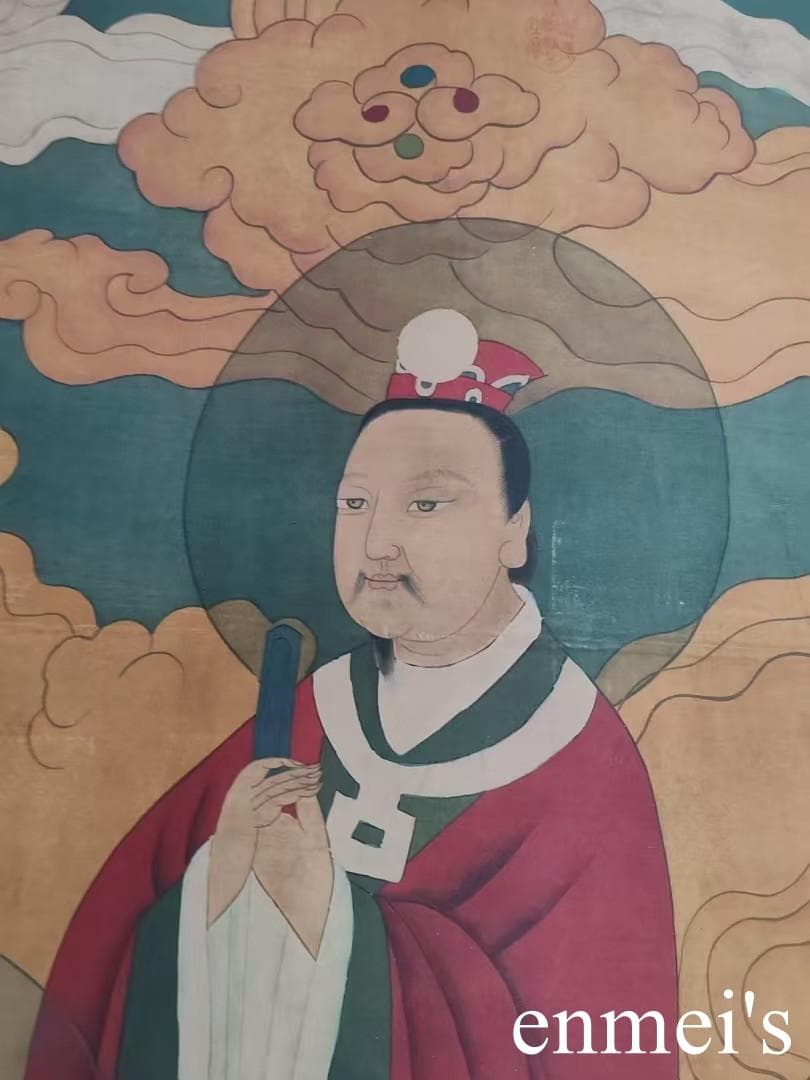 中国古美術・純手描き大六尺中堂神仙图・人物画・丁観鵬印款・書道・絹本・肉筆・珍品