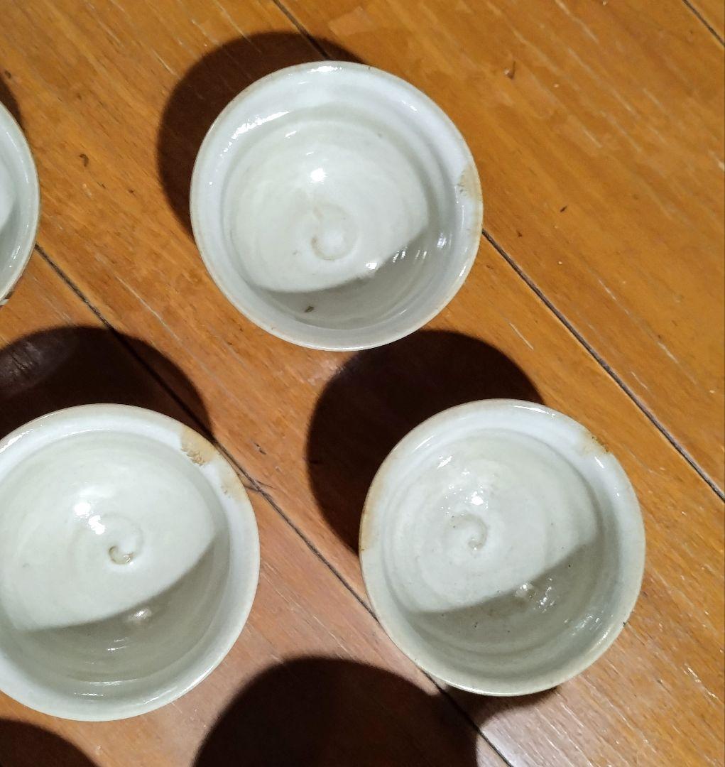 九谷焼 赤絵 金彩 人物 花絵 茶器セット 7点 明治時代物